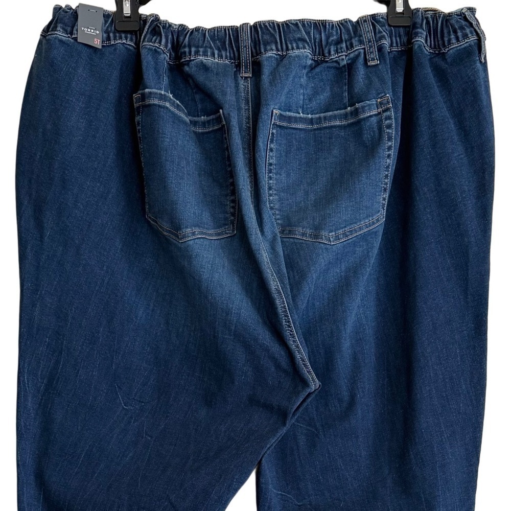 TORRID Casual Stretchy Weekend Boyfriend Straight Drawstring Waist Jeans 5XT NWT - Picture 2 of 8